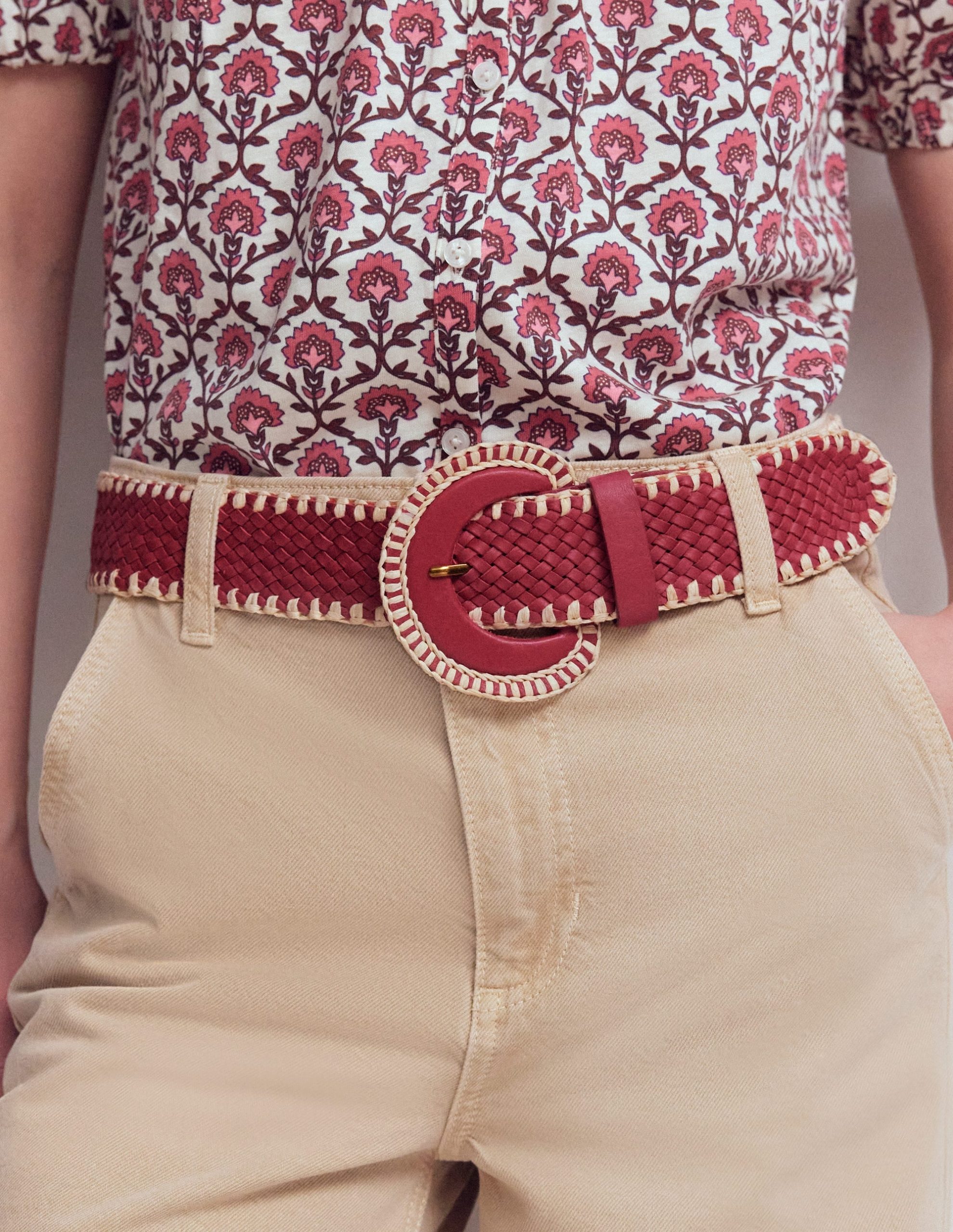 Woven Stitch Belt-Winter Blush - Image 2