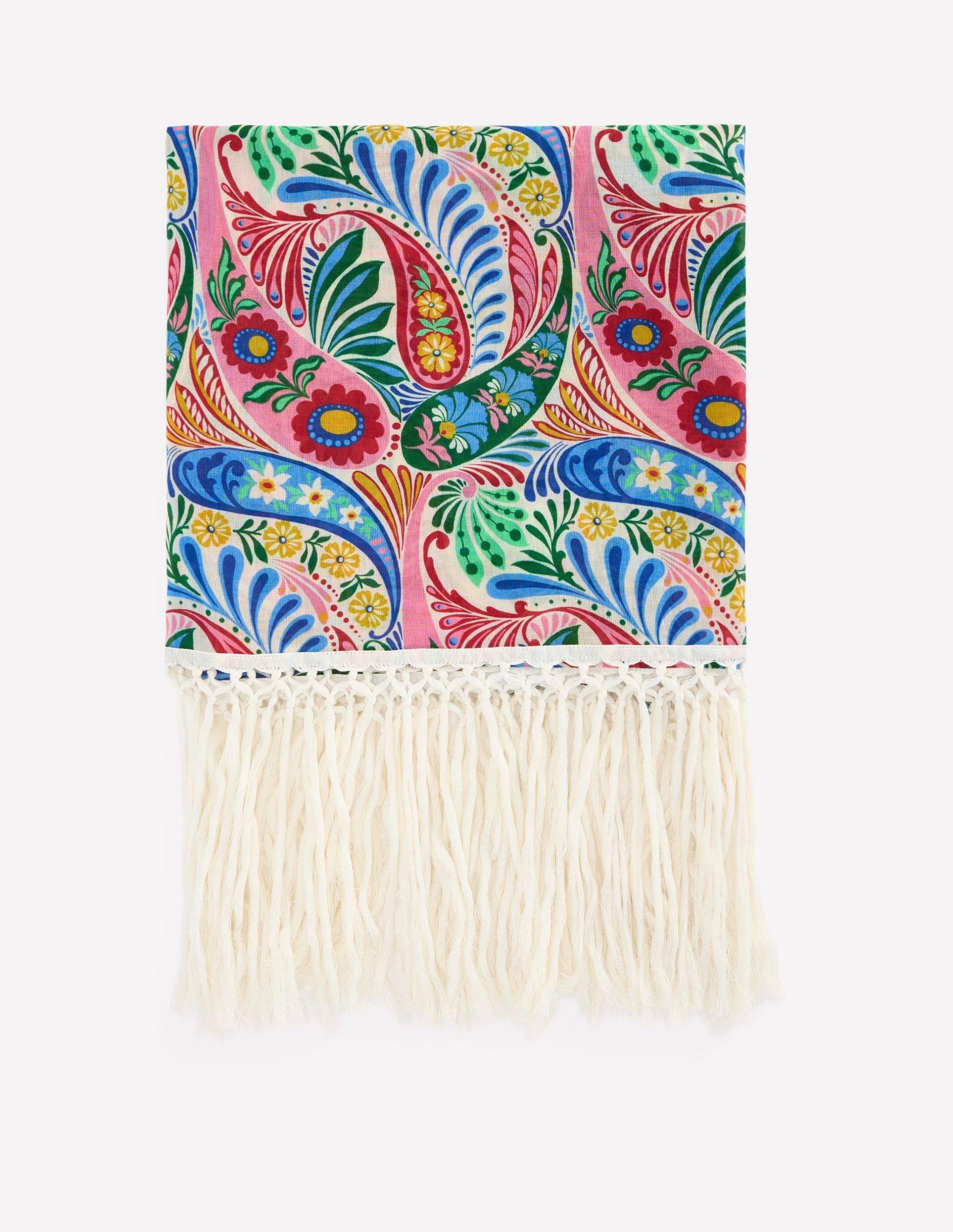 Tassel Sarong-Multi. Enchanted Paisley - Image 2