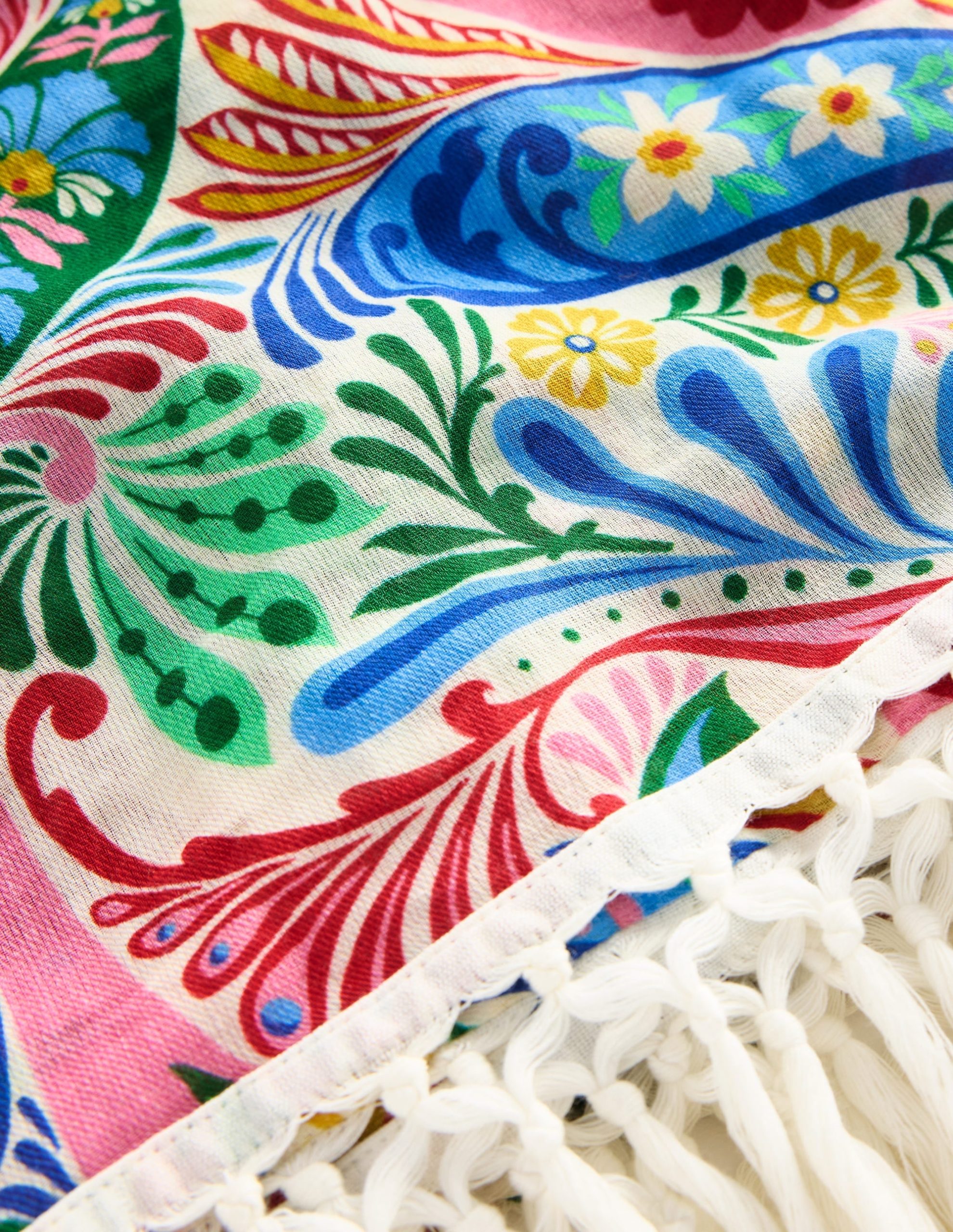 Tassel Sarong-Multi. Enchanted Paisley - Image 5