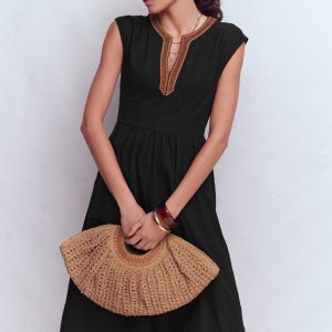 May Jersey Midi Dress-Black