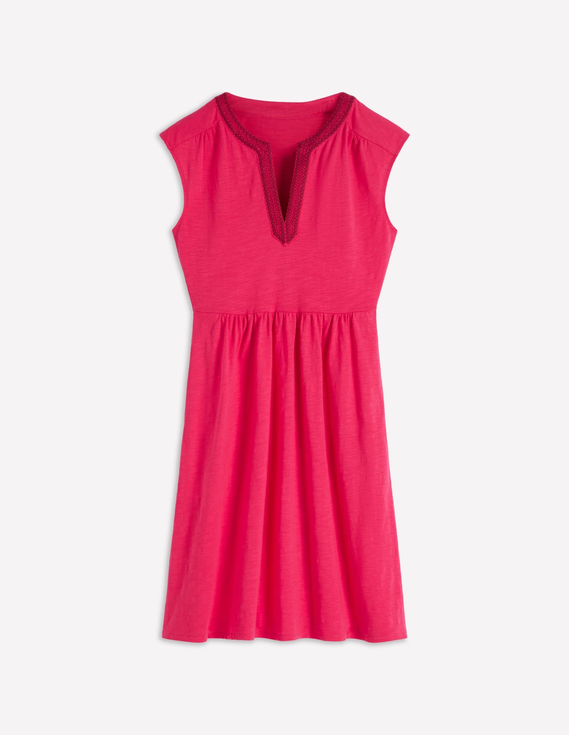 May Jersey Short Dress-Opulent Pink - Image 5