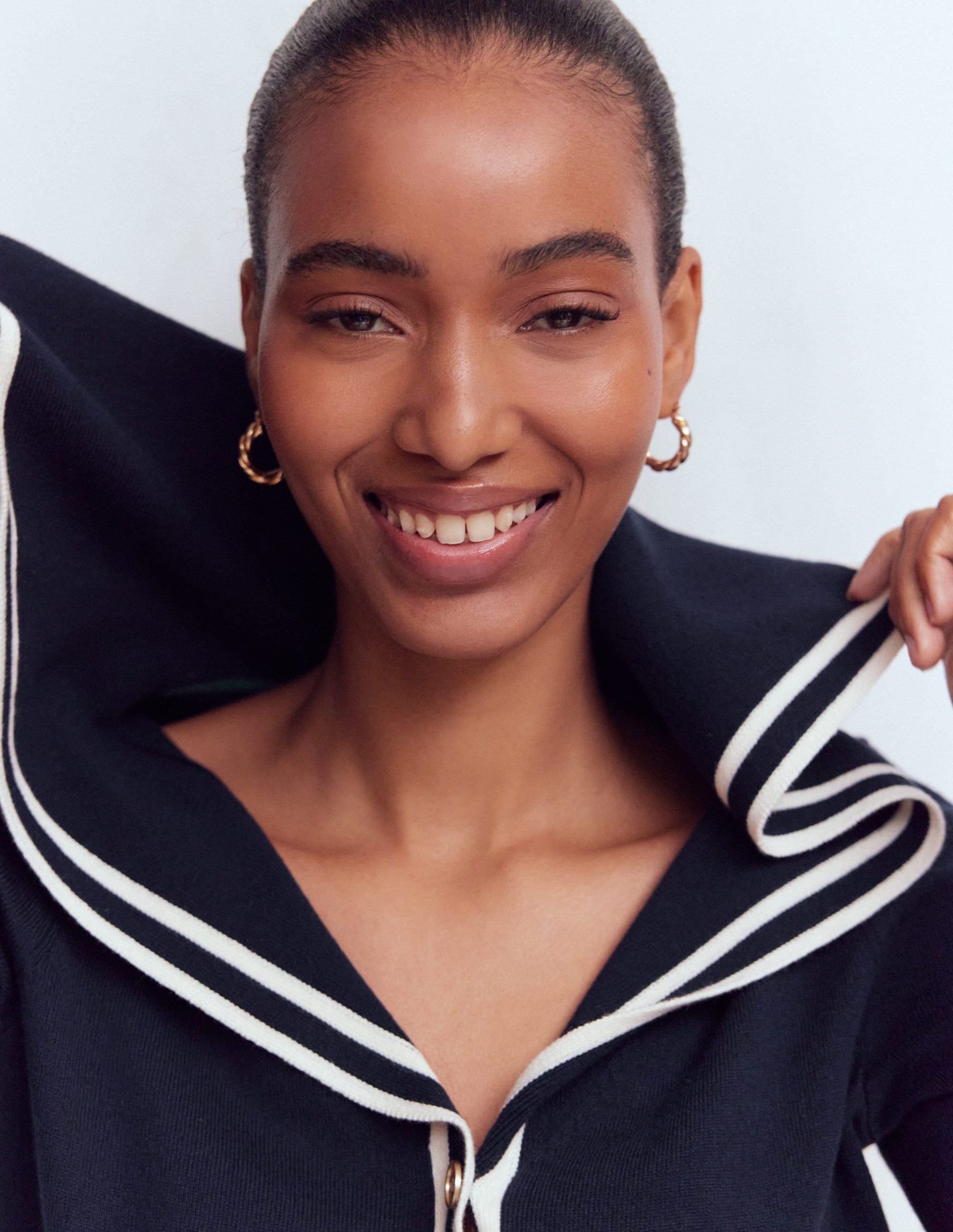 Sailor Collar sweater-Navy - Image 3