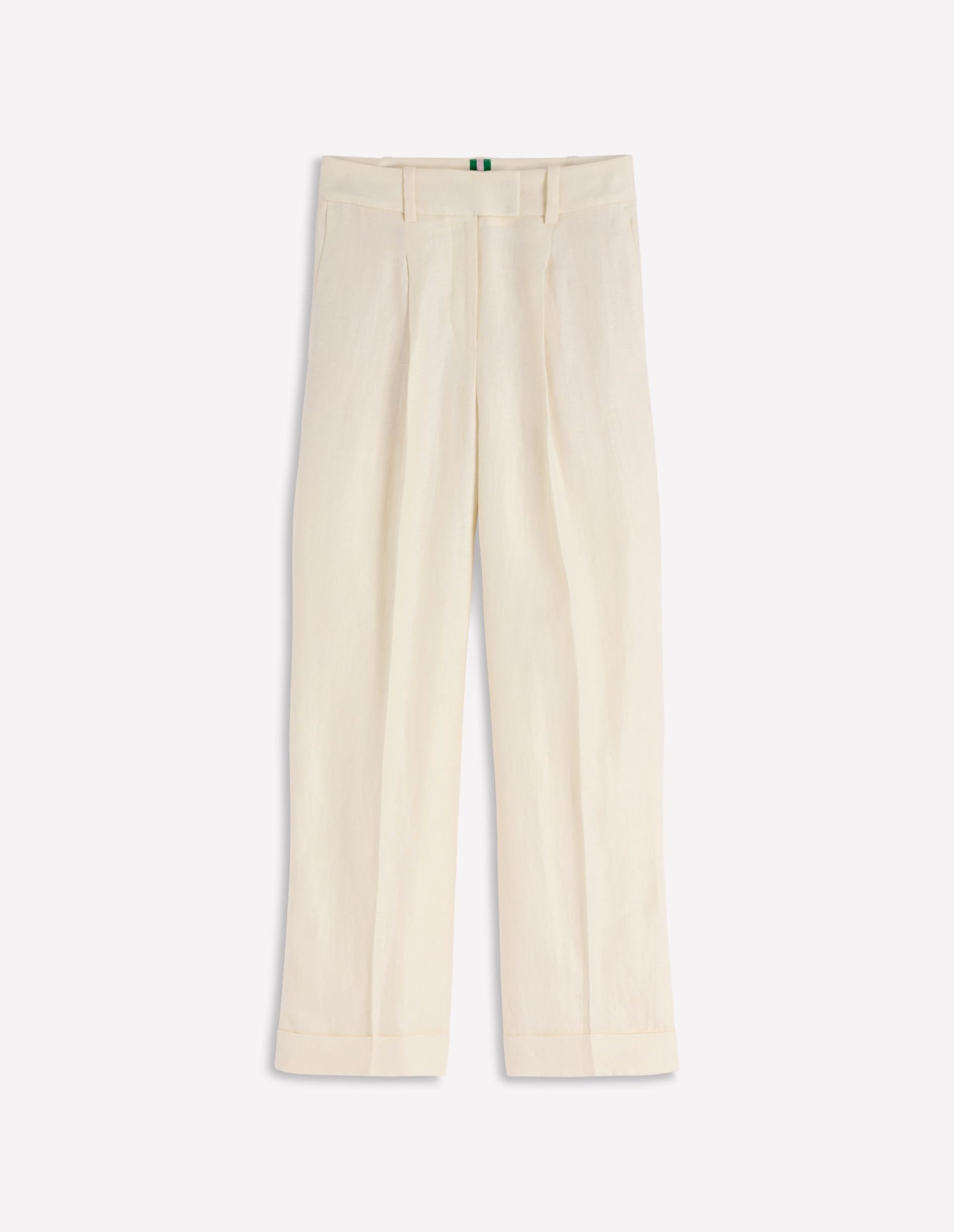 Chiswick Crop Linen Pants-Ivory - Image 6