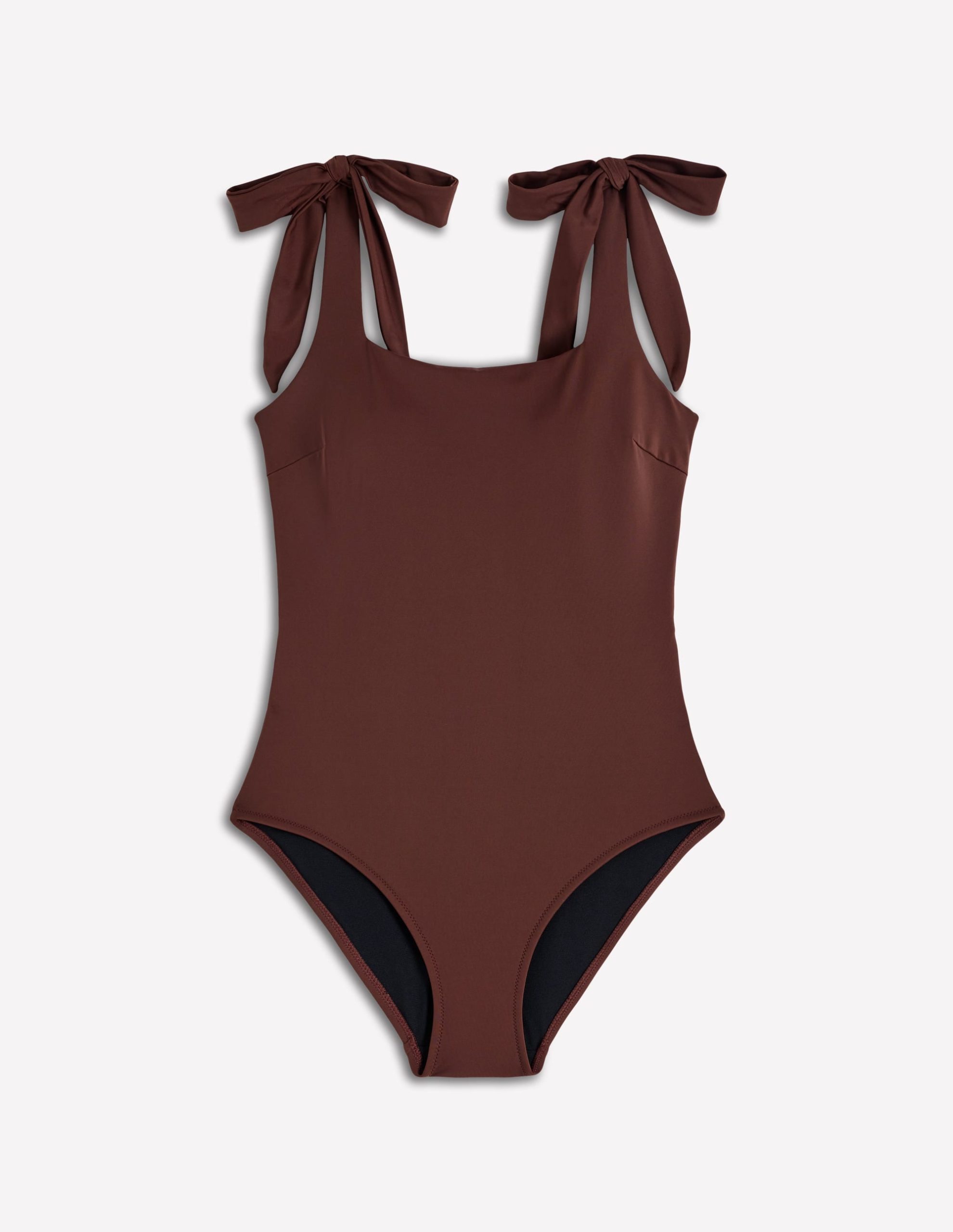 Bow Tie Shoulder Swimsuit-Cinnamon - Image 6