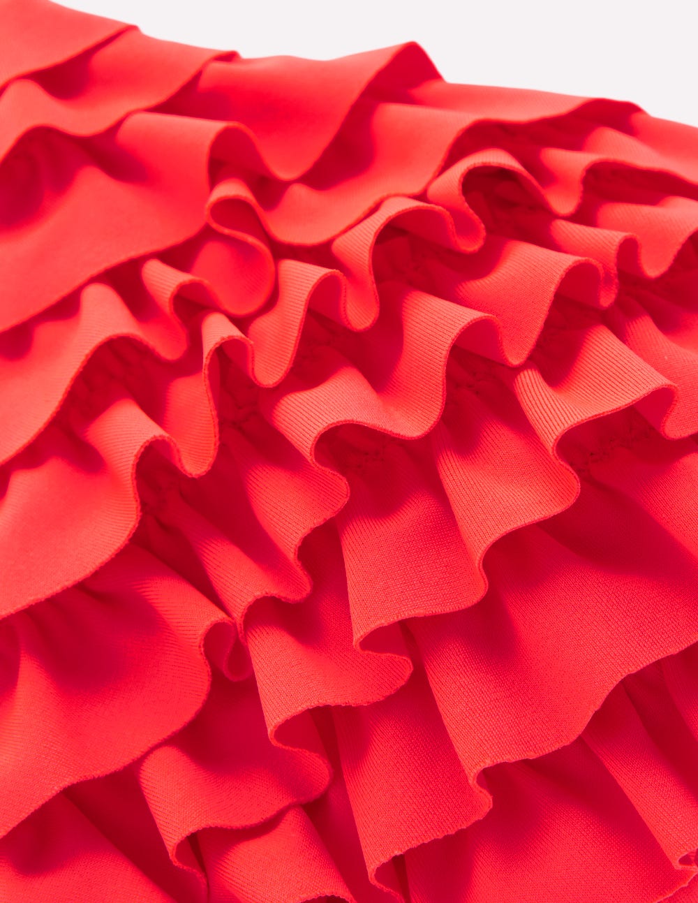 Ruffle Bikini Top-Fiery Coral - Image 7