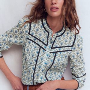 Carmen Trim Insert Top-Ivory. Flower Lattice