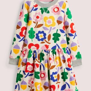 Jersey Sweatshirt Dress-Vanilla Pod Autumn Days
