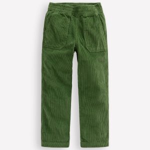 Pull-on Cord Pants-Promenade Green