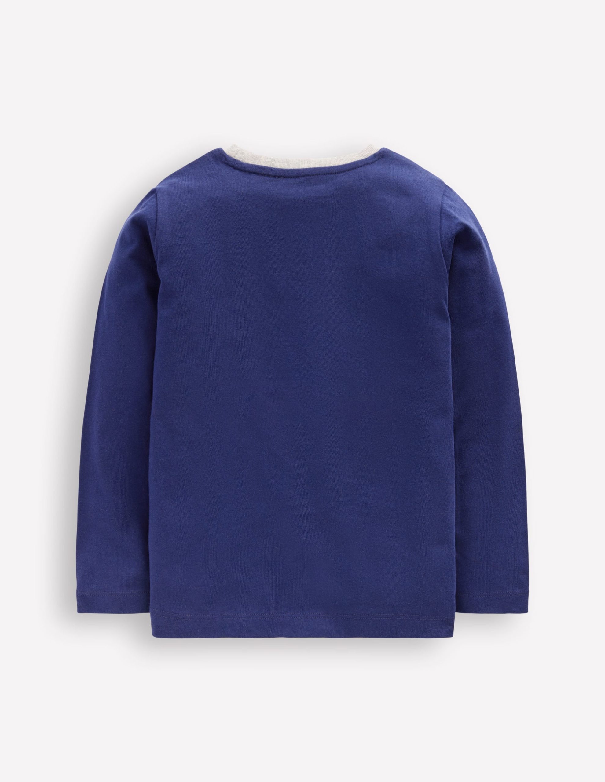 Star Appliqu?? T-shirt-College Navy Star - Image 2