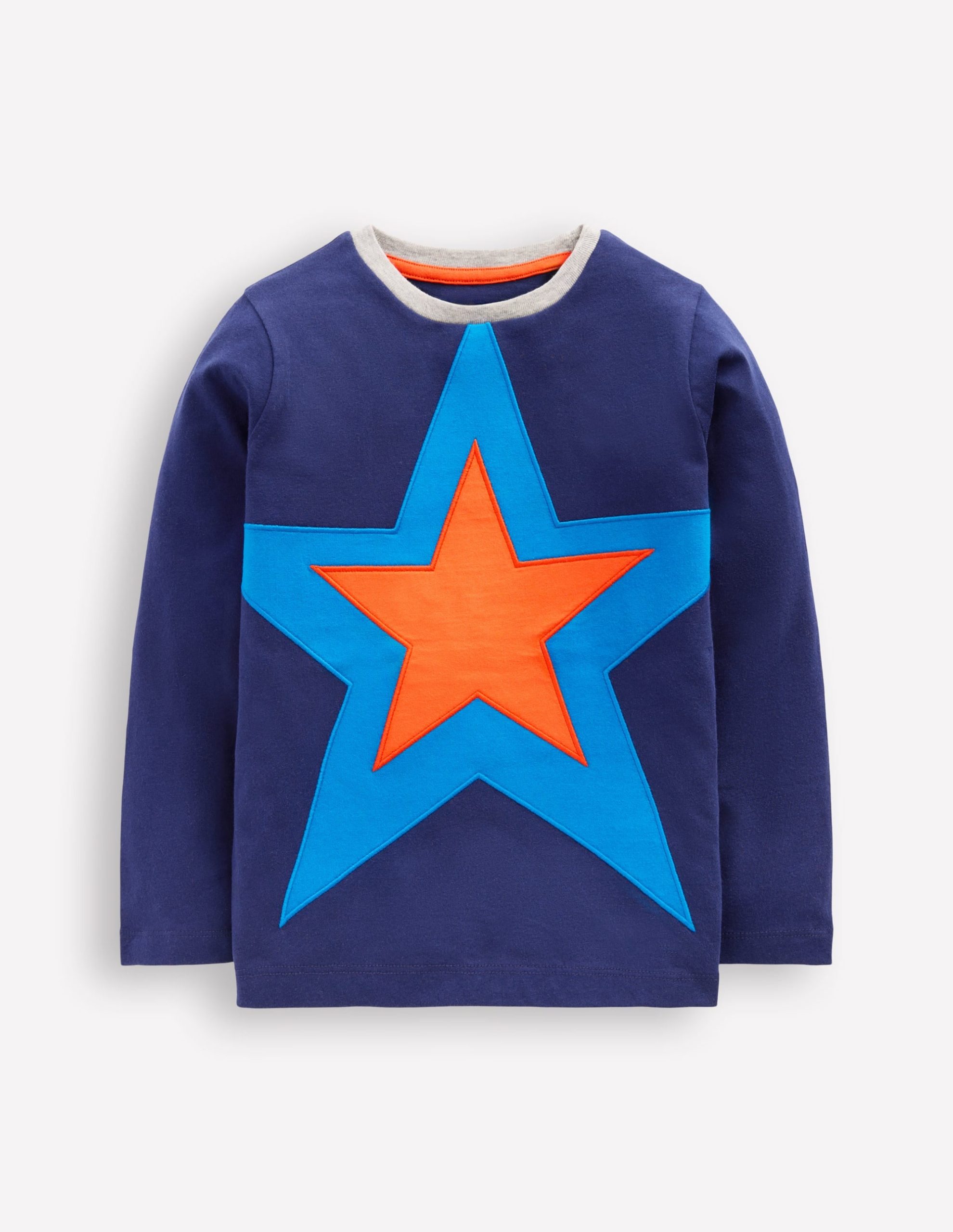 Star Appliqu?? T-shirt-College Navy Star