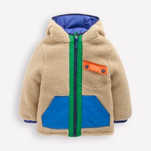 Reversible Cosy Borg Jacket-Mazarine Blue