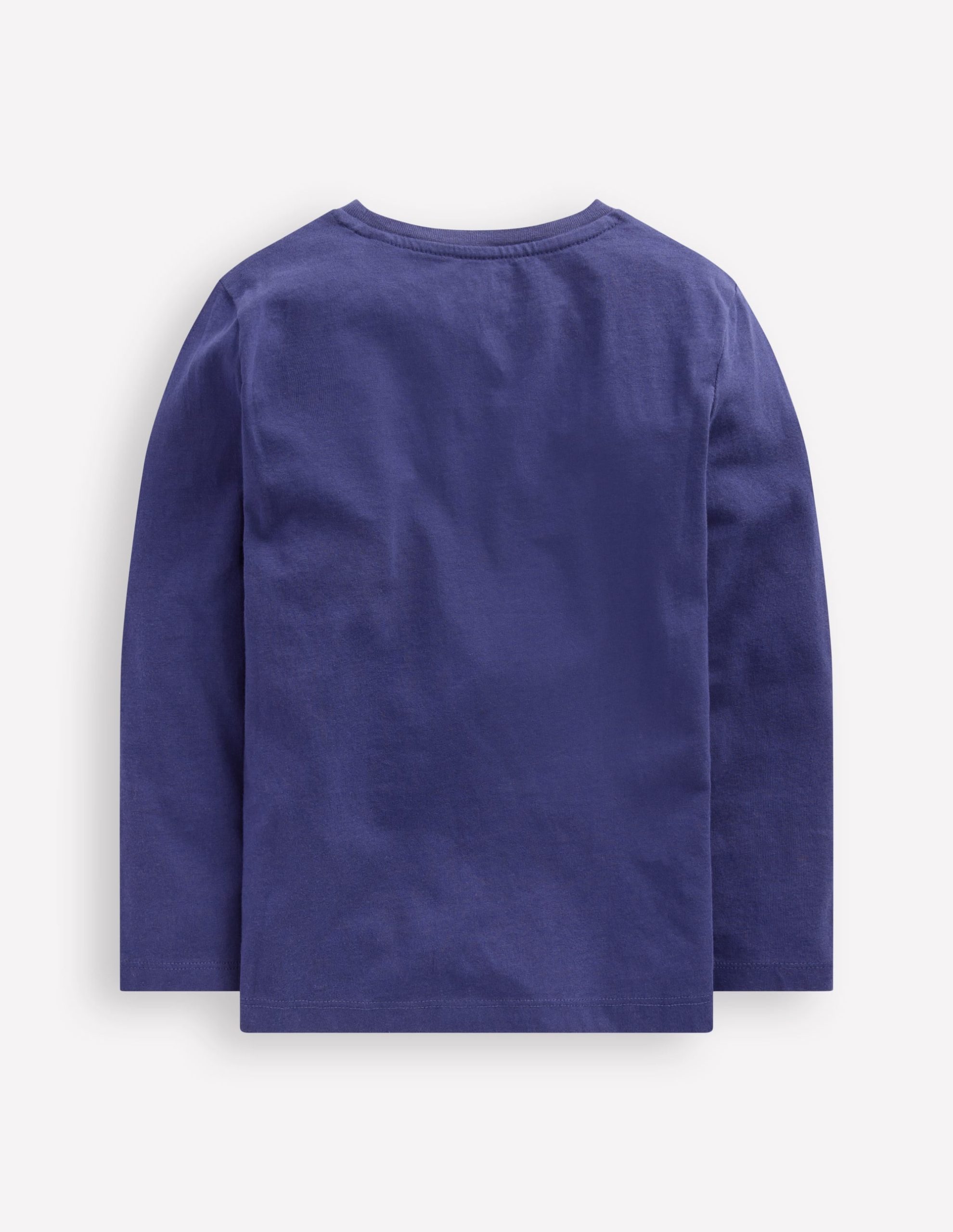 Zip Detail Appliqu?? T-shirt-Starboard Blue Caldron - Image 2