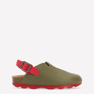 Colourblock Clogs-Bottle Green