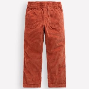 Pull-on Cord Pants-Roasted Chestnut Brown