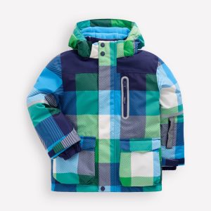 All-weather Waterproof Coat-Green Check