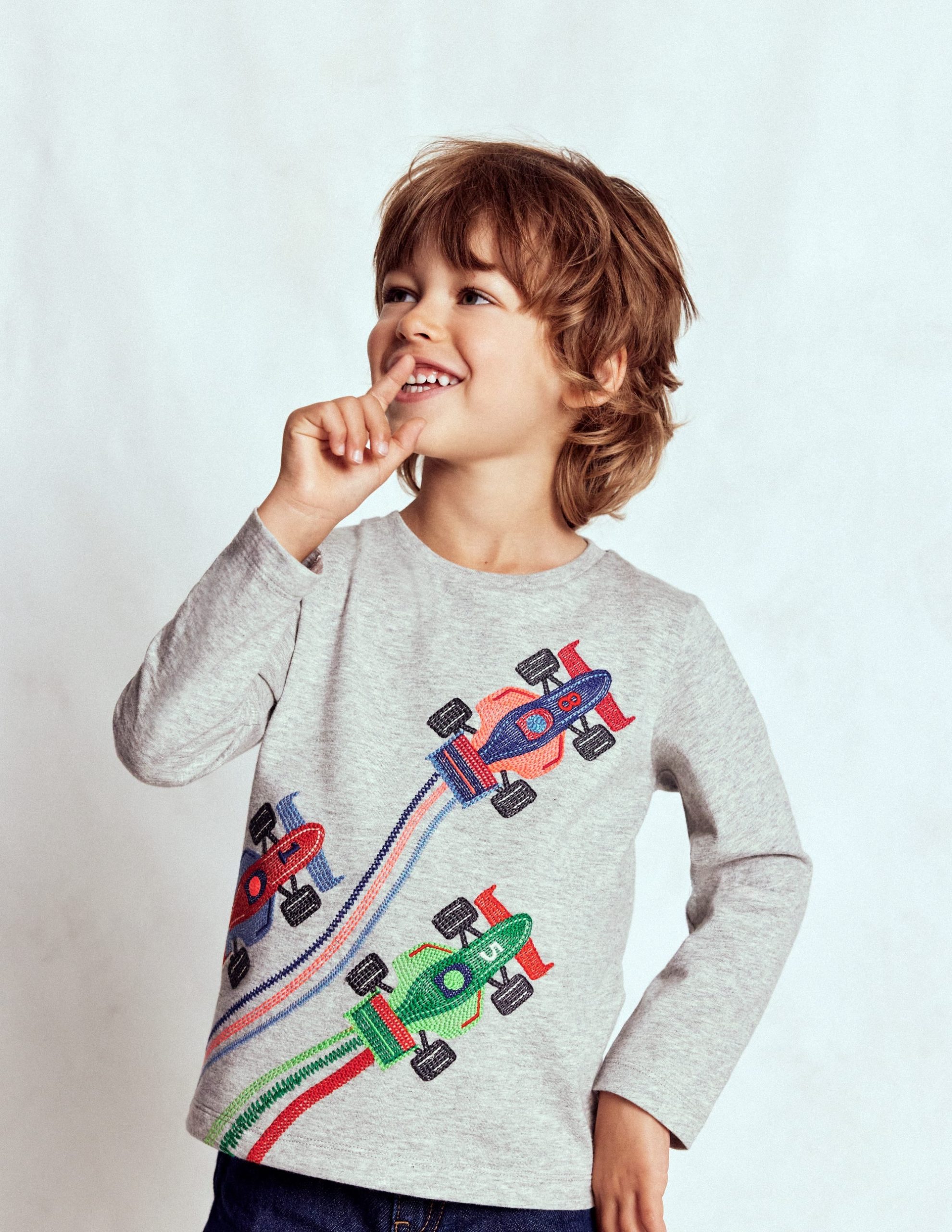 Superstitch Long Sleeve Top-Racing Cars