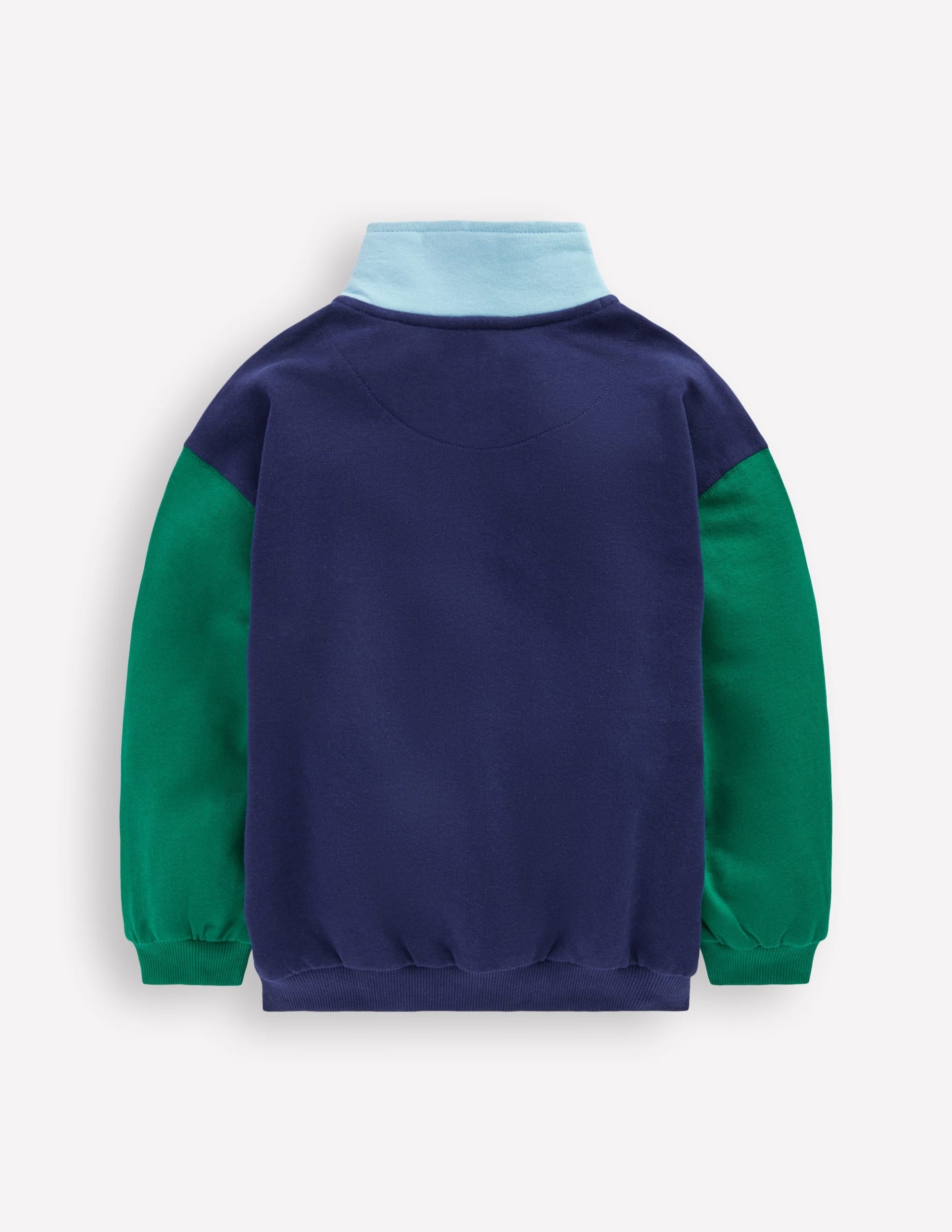 Half-Zip Sweatshirt-Medieval blue Colourblock - Image 6