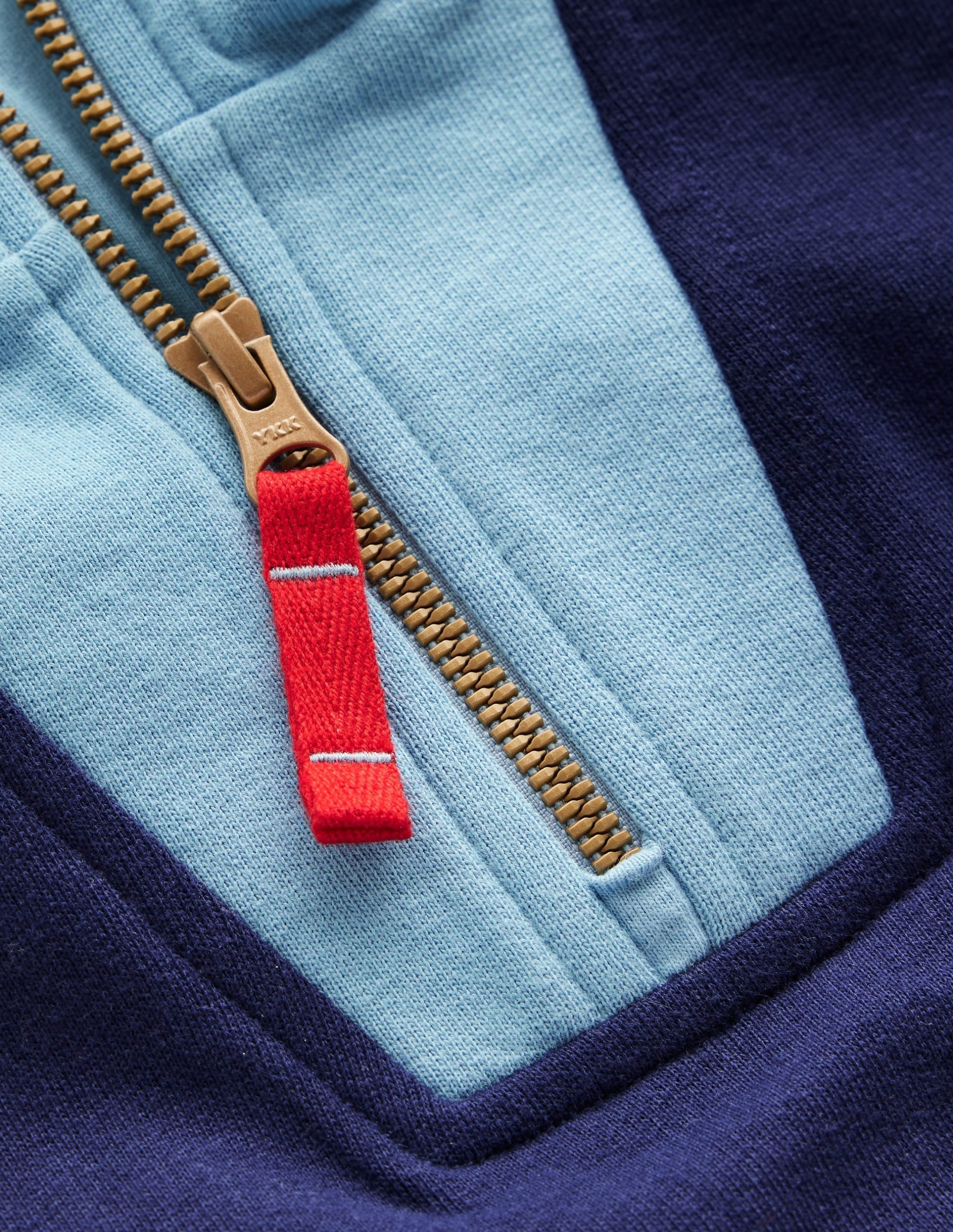 Half-Zip Sweatshirt-Medieval blue Colourblock - Image 7