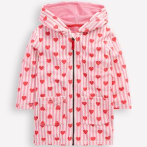Romie Towelling Zip Throw-On-Festival Pink Giant Dais