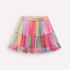 Tulle Ruffle Skirt-Multi