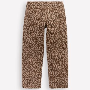 Patch Pocket Pants-Leopard Print