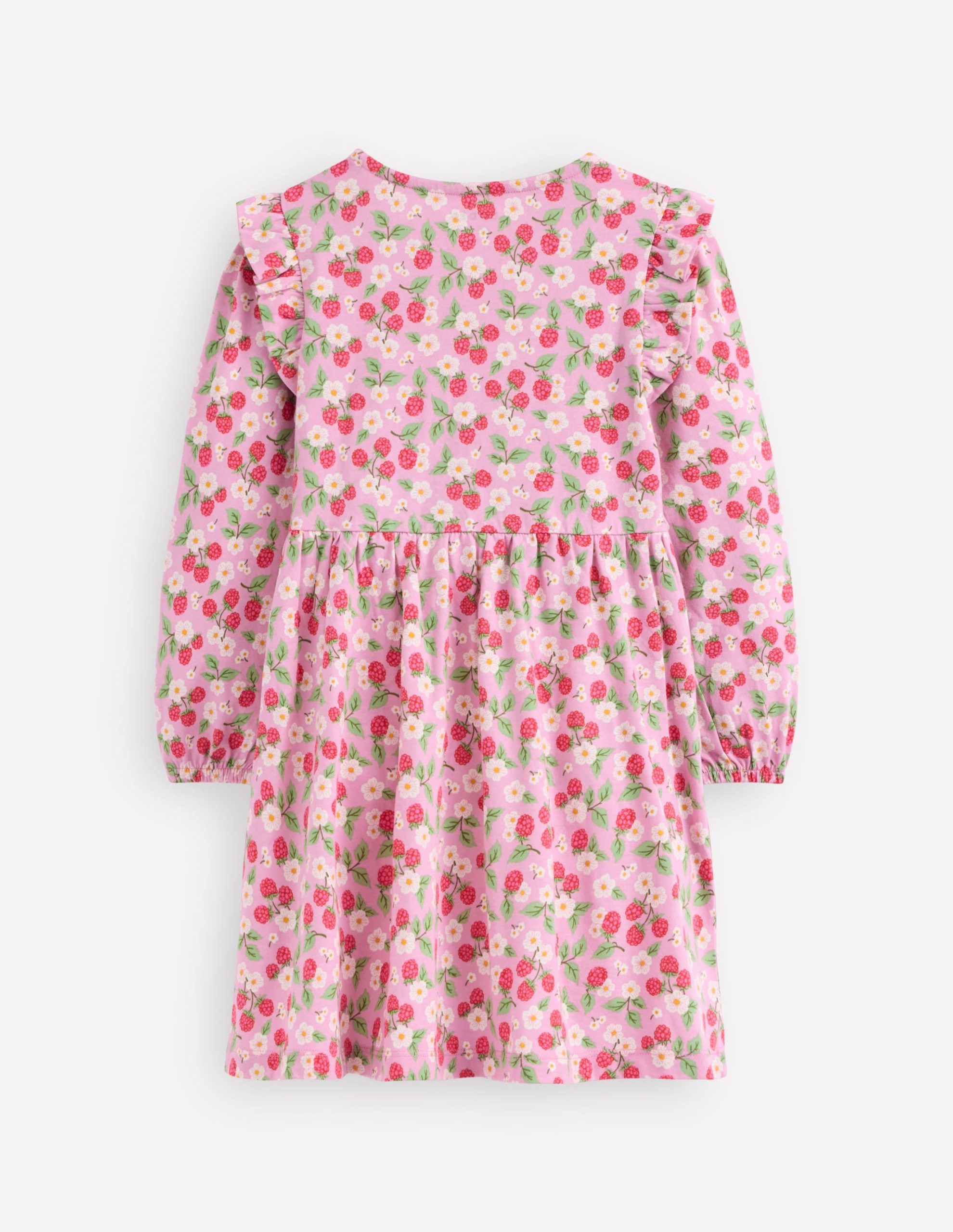 Posie Long Sleeve Jersey Dress-Soft Lavender Vintage Berry - Image 2