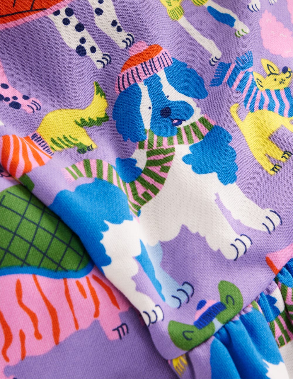 Cosy Sweatshirt Dress-Eggshell Blue Cosy Dogs - Image 3