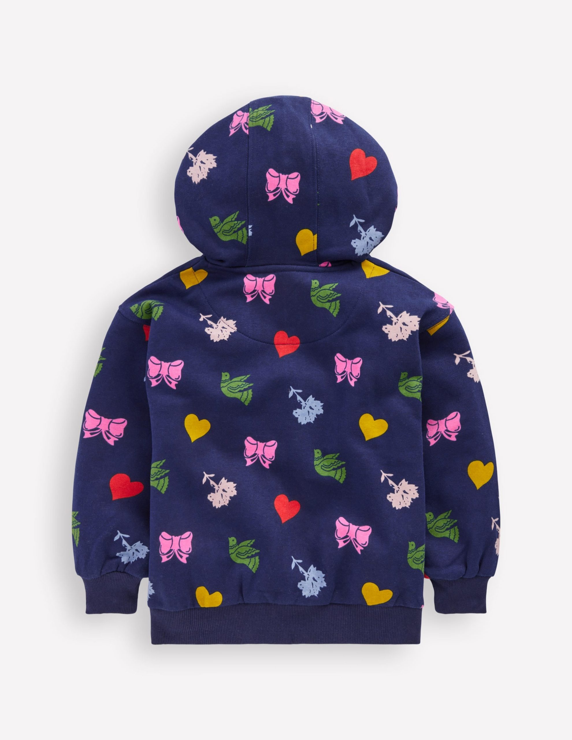 Printed Hoody-College Navy Festive Fun - Image 2