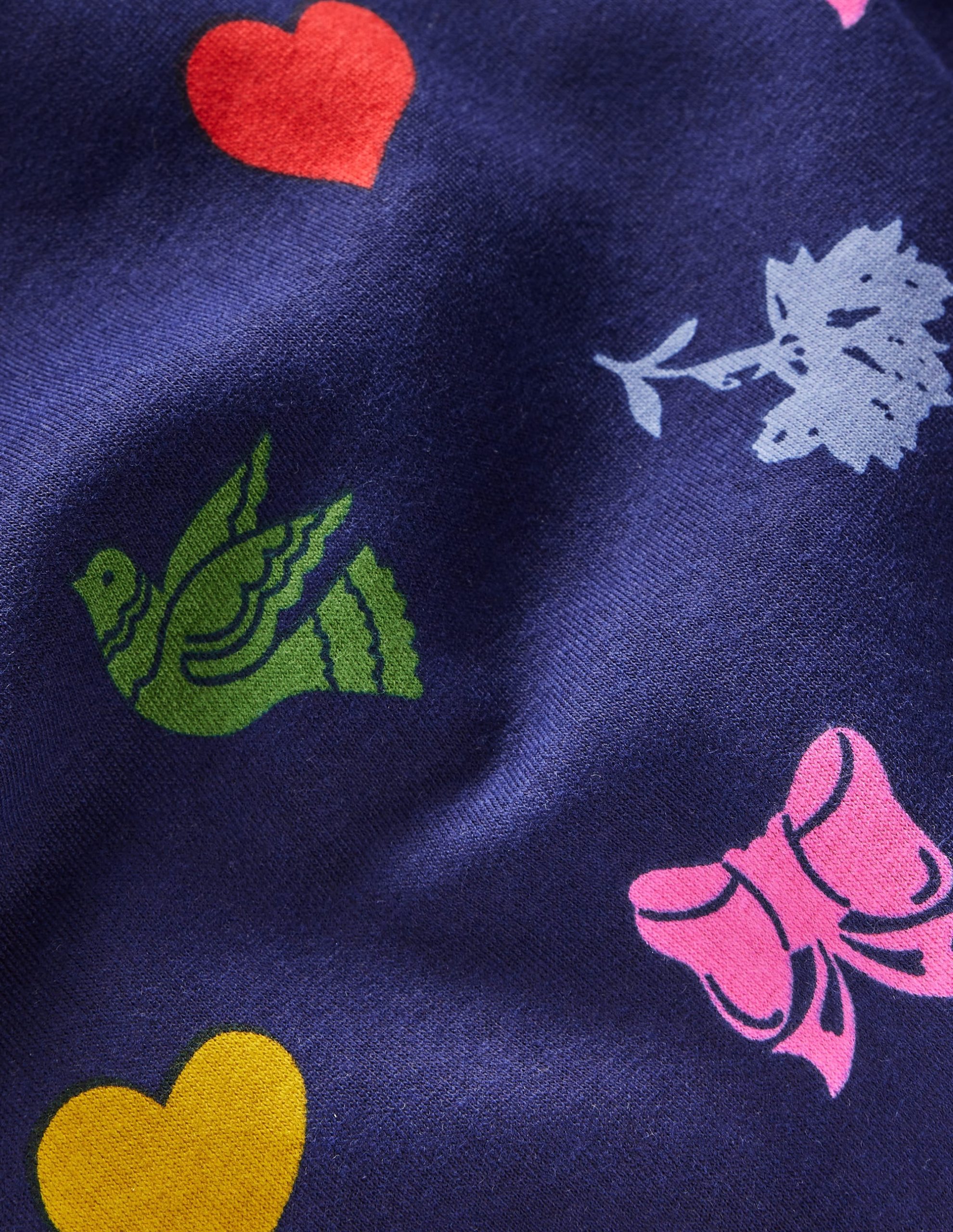 Printed Hoody-College Navy Festive Fun - Image 3