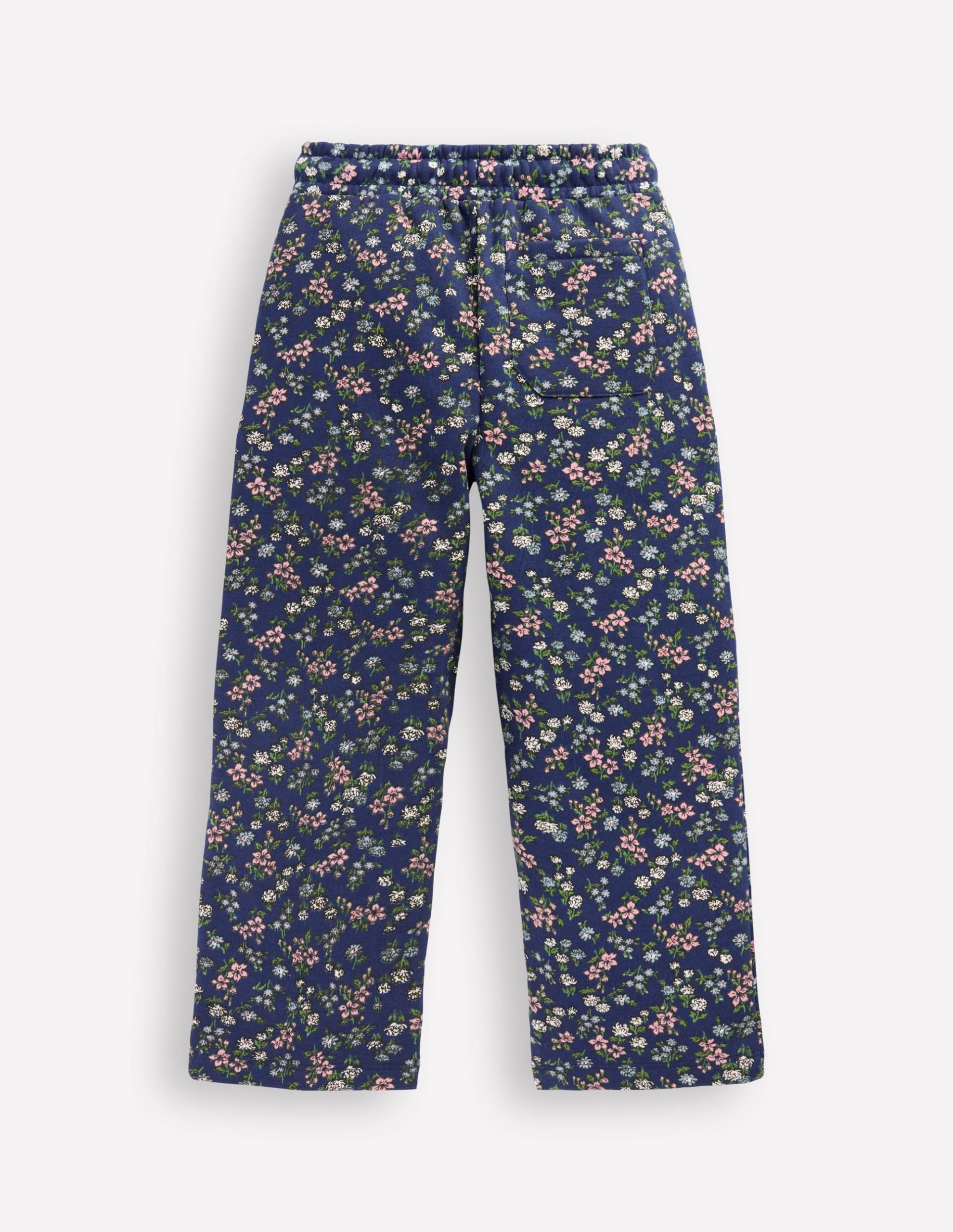 Wide Leg Printed Sweatpants-Starboard Blue Meadow Floral - Image 2