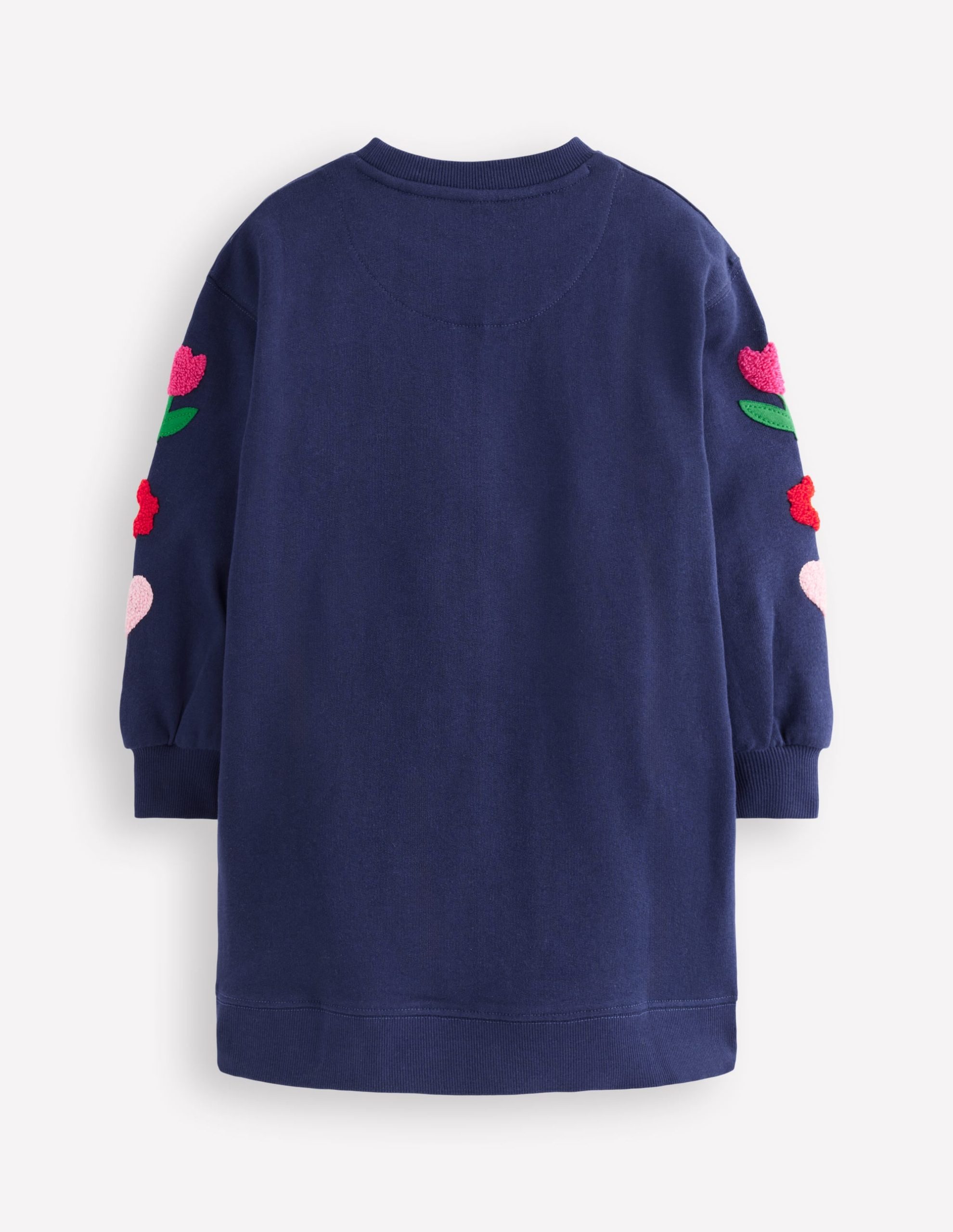 Relaxed Sweatshirt Dress-College Navy Birds - Image 6
