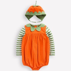 Novelty Romper Play Set-Orange Pumpkin