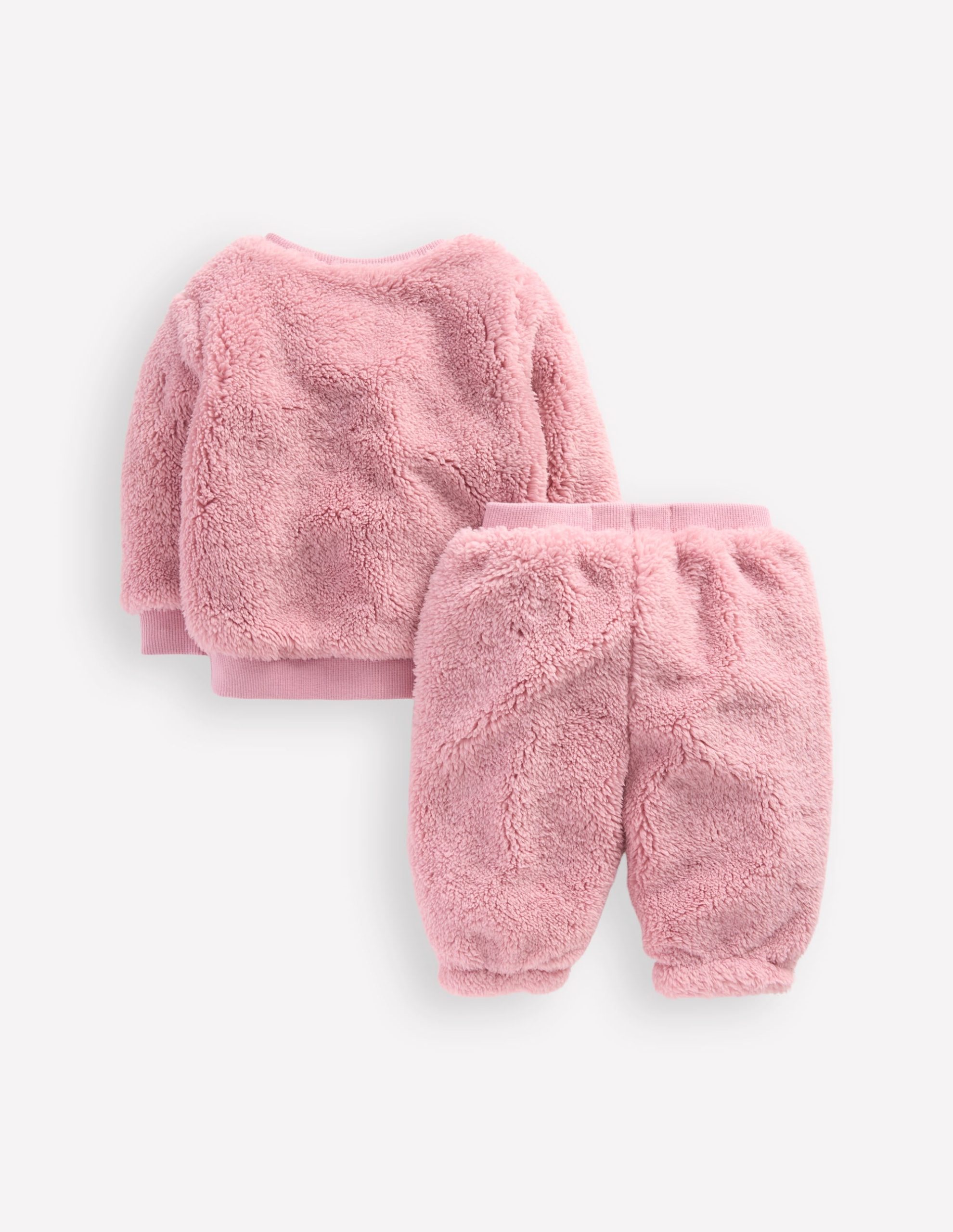 Novelty Borg Sweatshirt Set-Pink Mouse - Image 2
