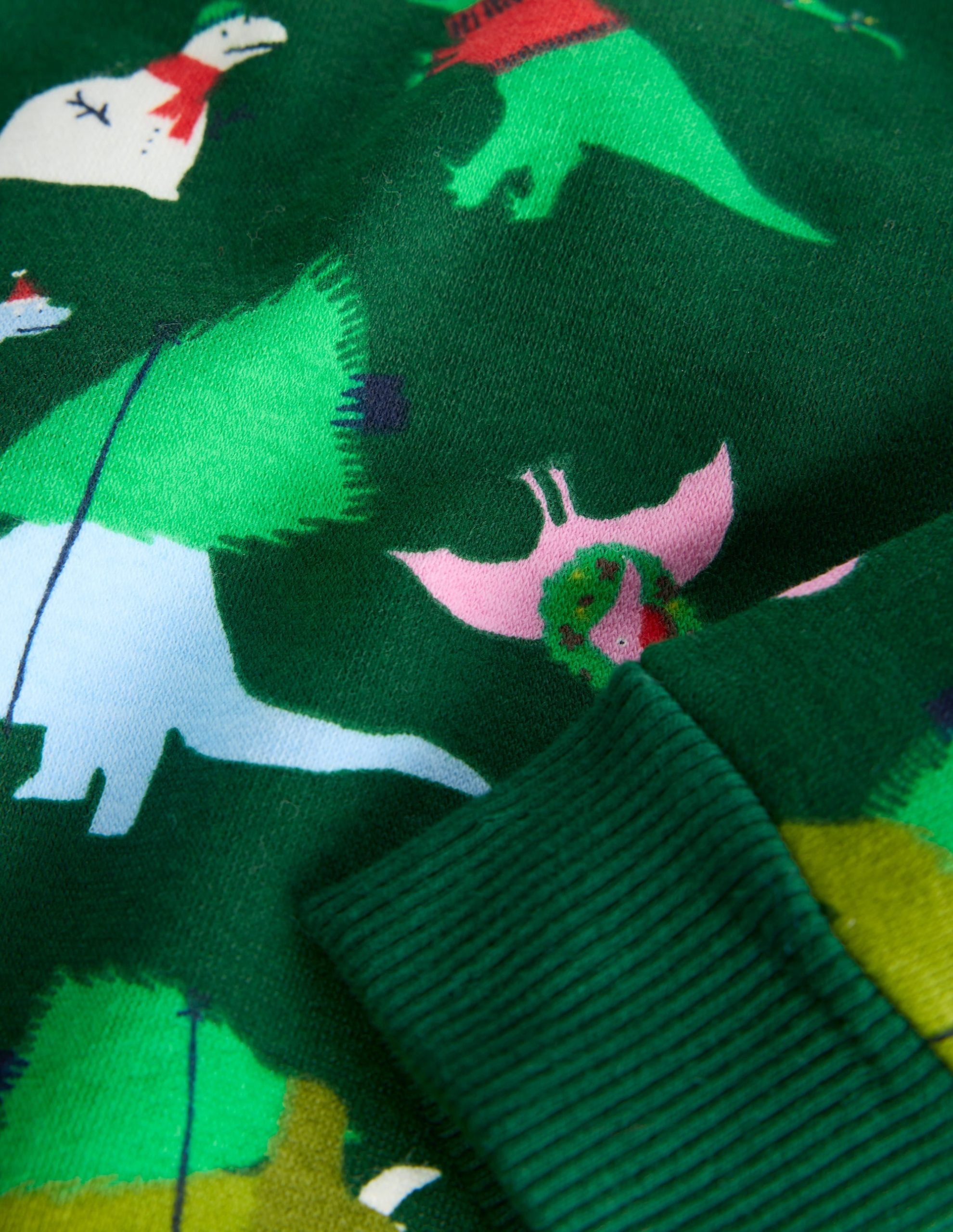 Printed Sweatshirt-Green Dinos - Image 3