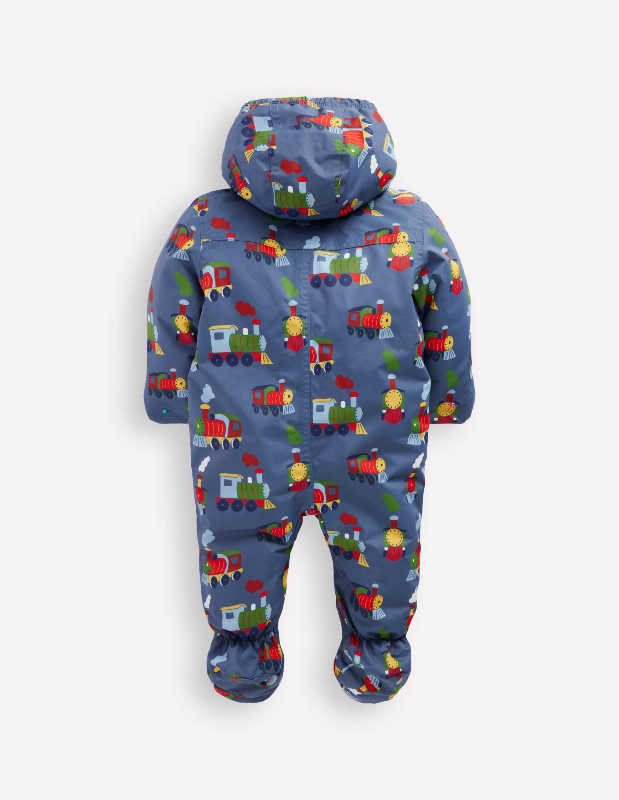 Boys Snowsuit-Blue Trains - Image 2