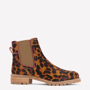 Freya Chelsea Boots-Leopard