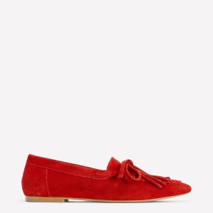 Soft Tassel Deck Shoes-Post Box Red