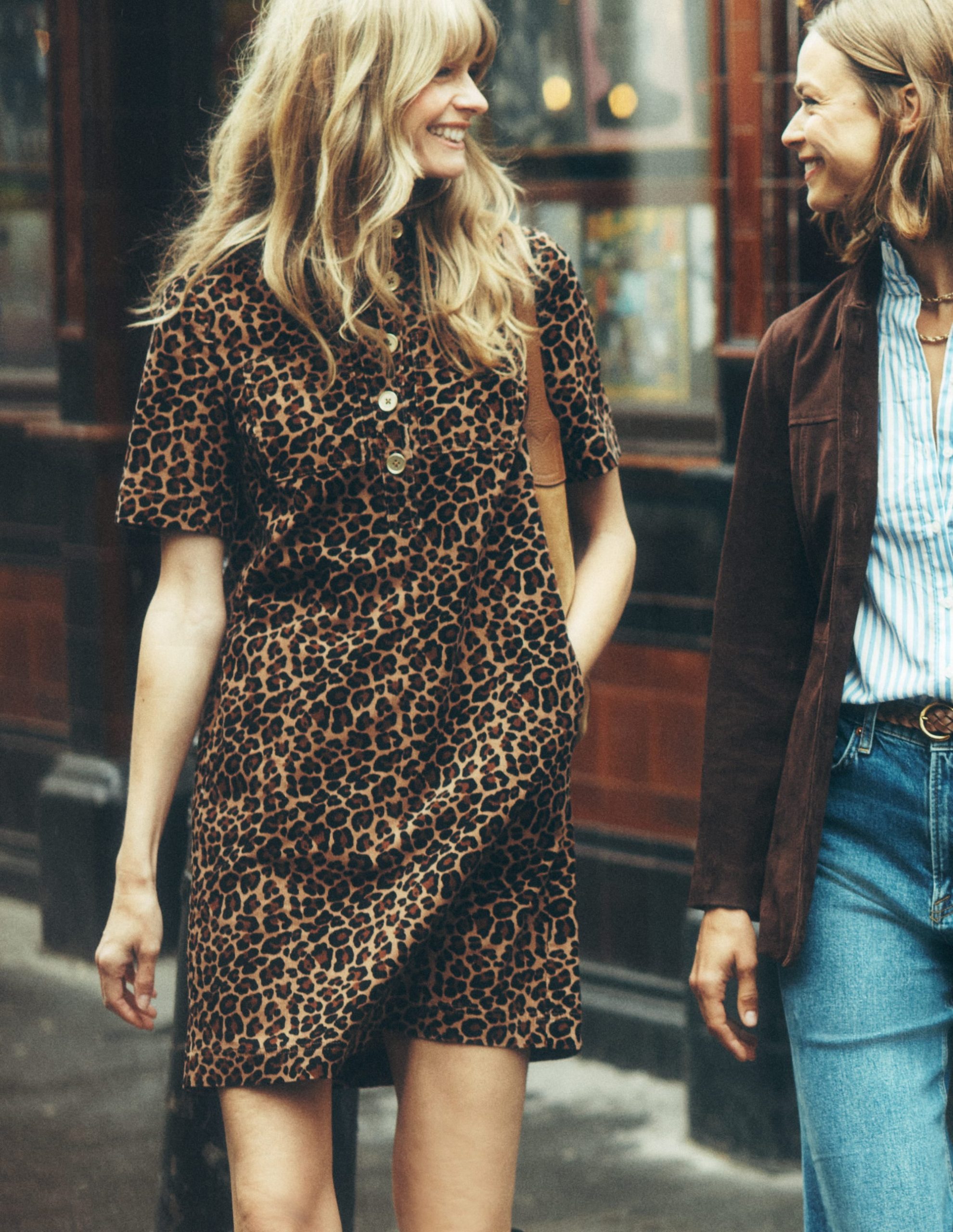Zia Cord Pocket Shirt Dress-Multi. Cheetah Pop - Image 2