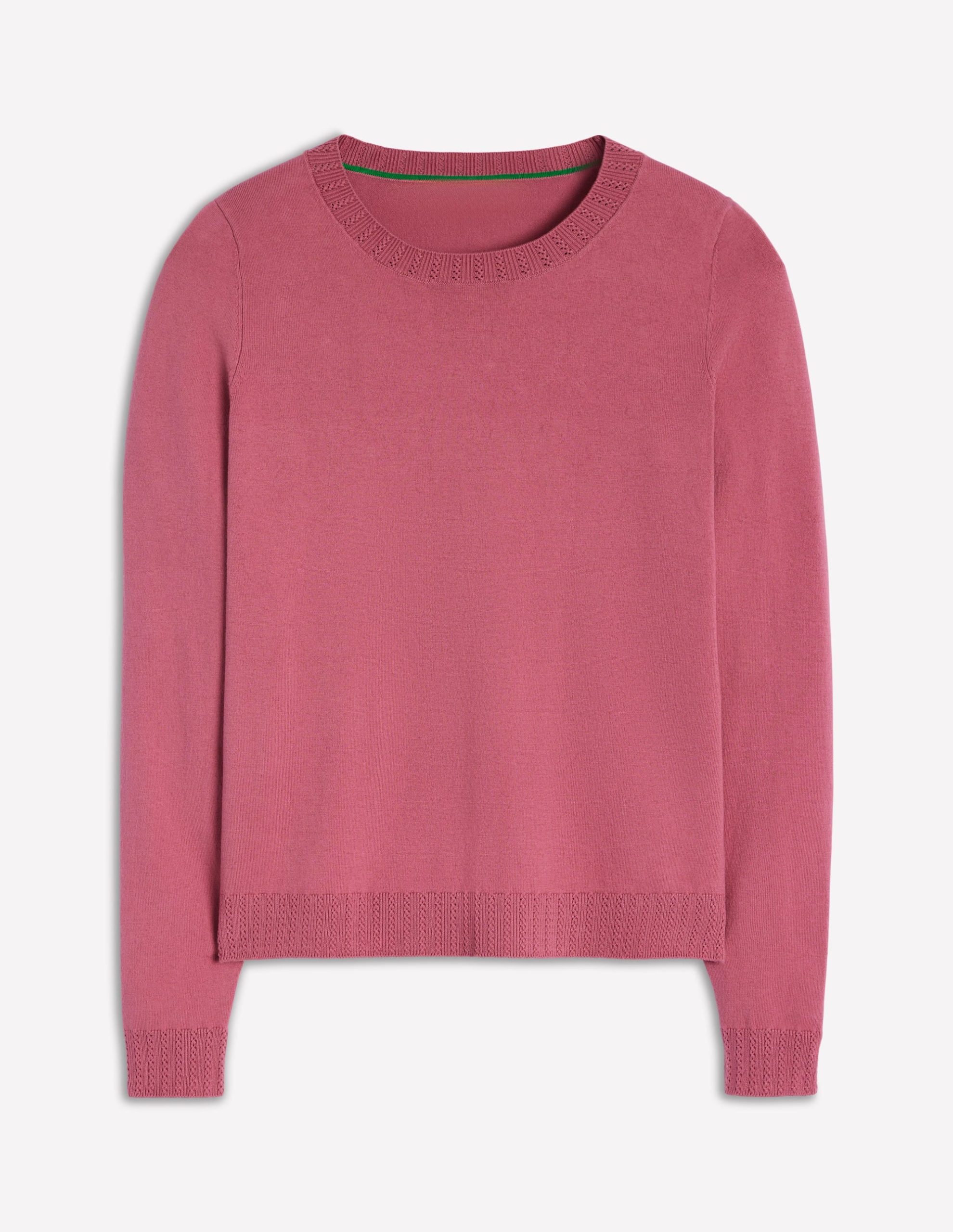 Emilia Cotton Crew Sweater-Pink Heather - Image 7