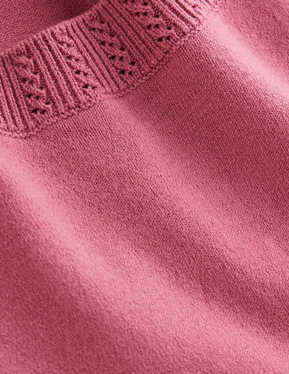 Emilia Cotton Crew Sweater-Pink Heather - Image 8