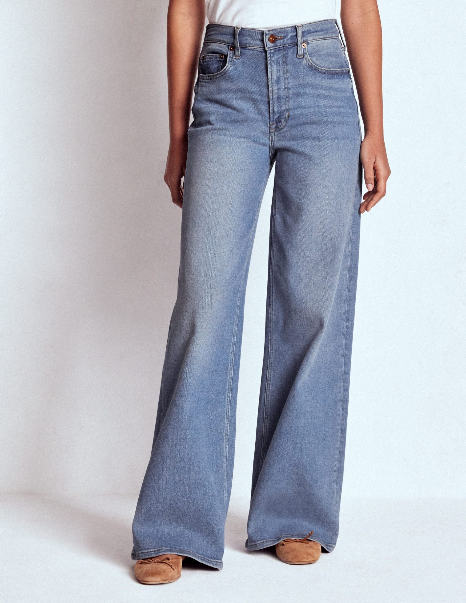 High Rise Wide Leg Jeans-Light Vintage - Image 7