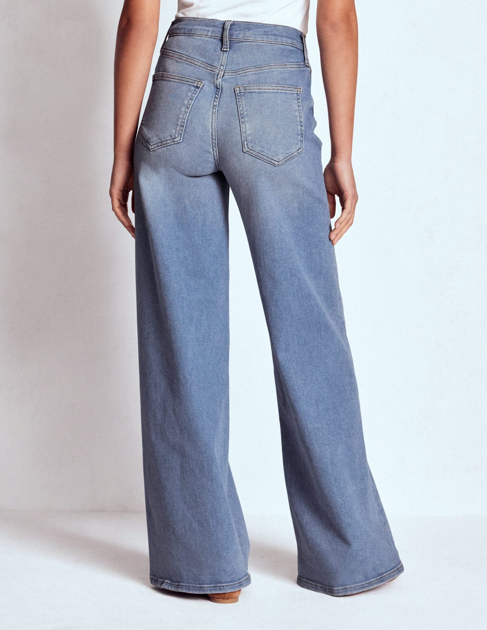 High Rise Wide Leg Jeans-Light Vintage - Image 8