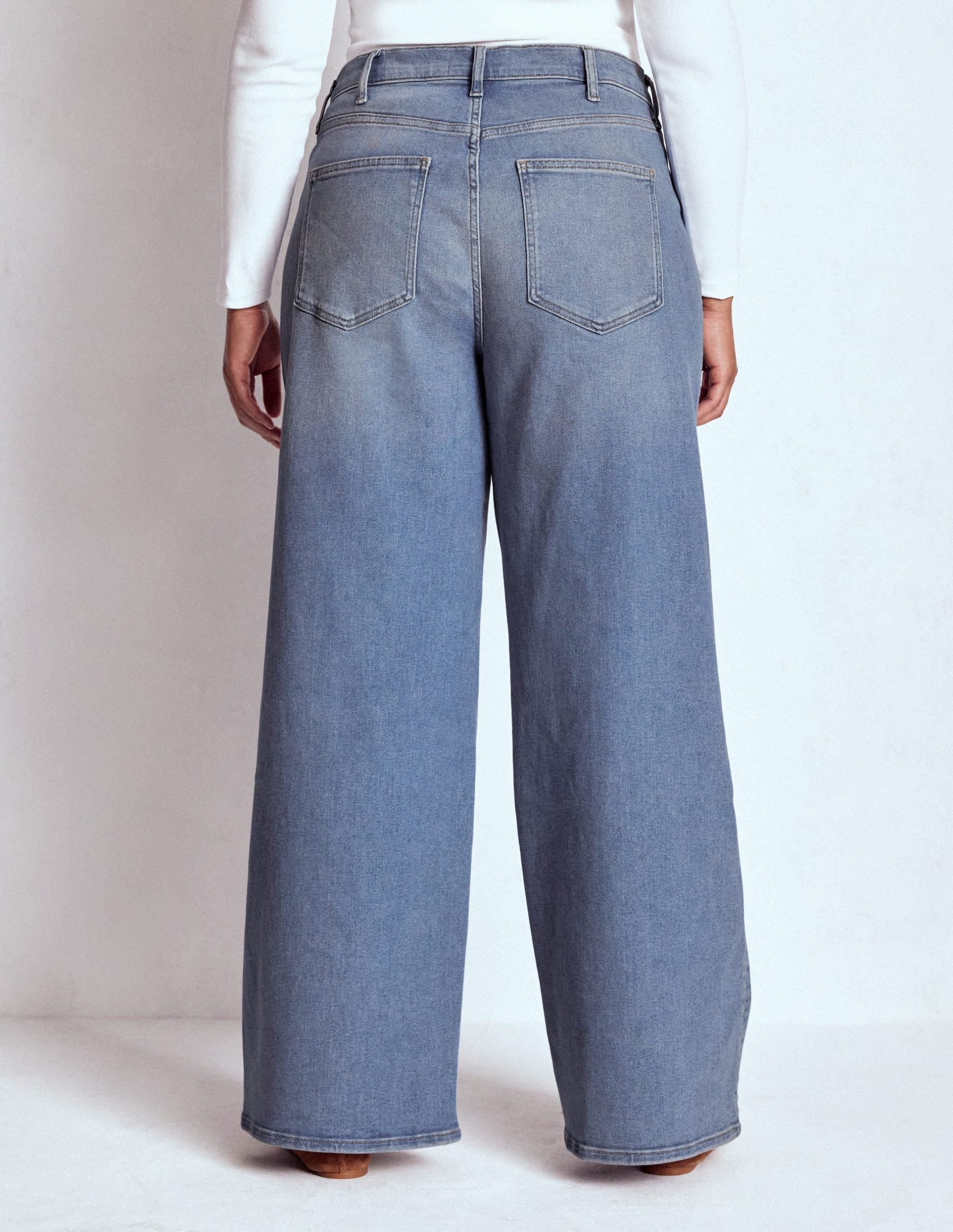 High Rise Wide Leg Jeans-Light Vintage - Image 12