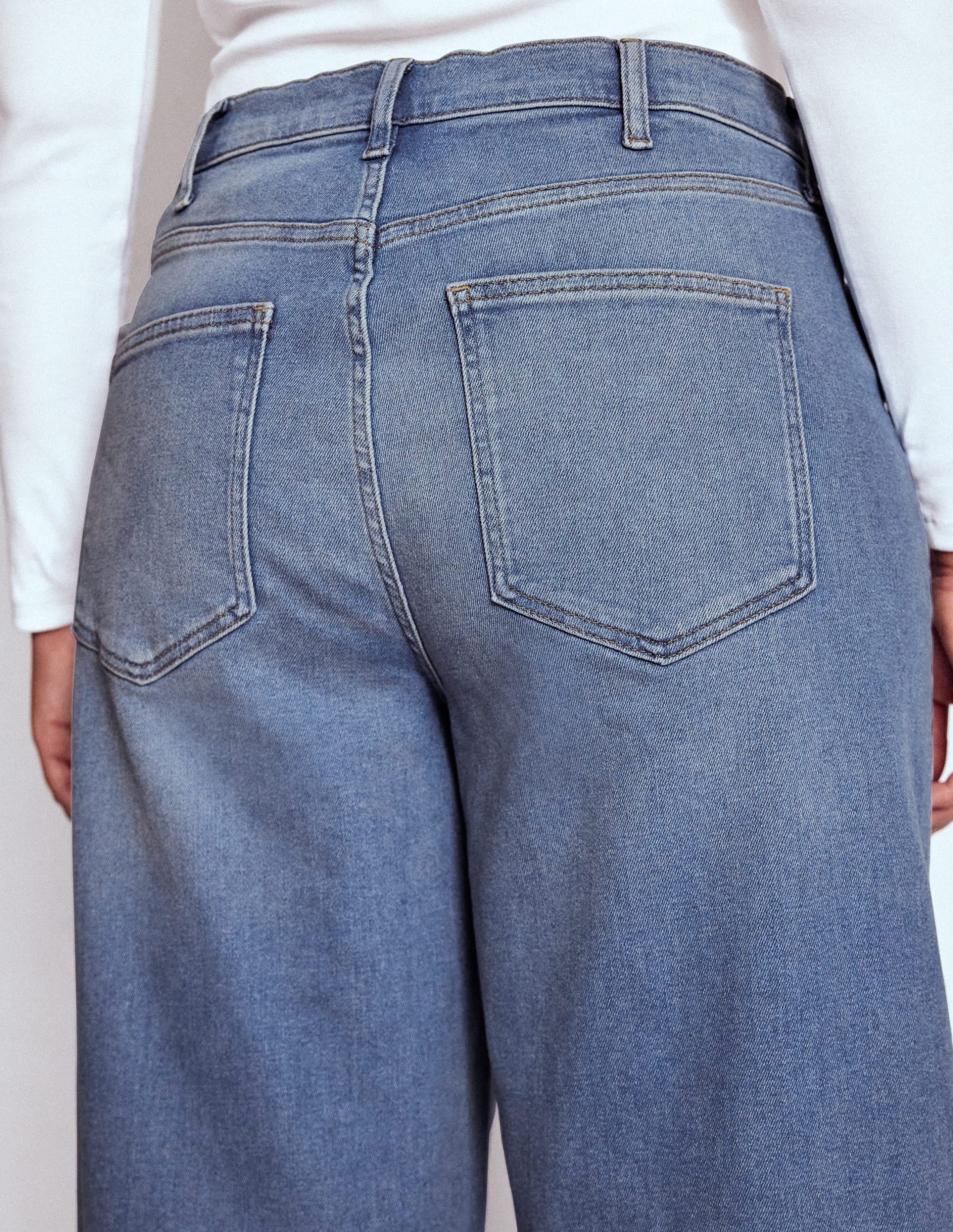 High Rise Wide Leg Jeans-Light Vintage - Image 13