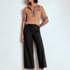 Belgravia Ponte Crop Pants-BLACK