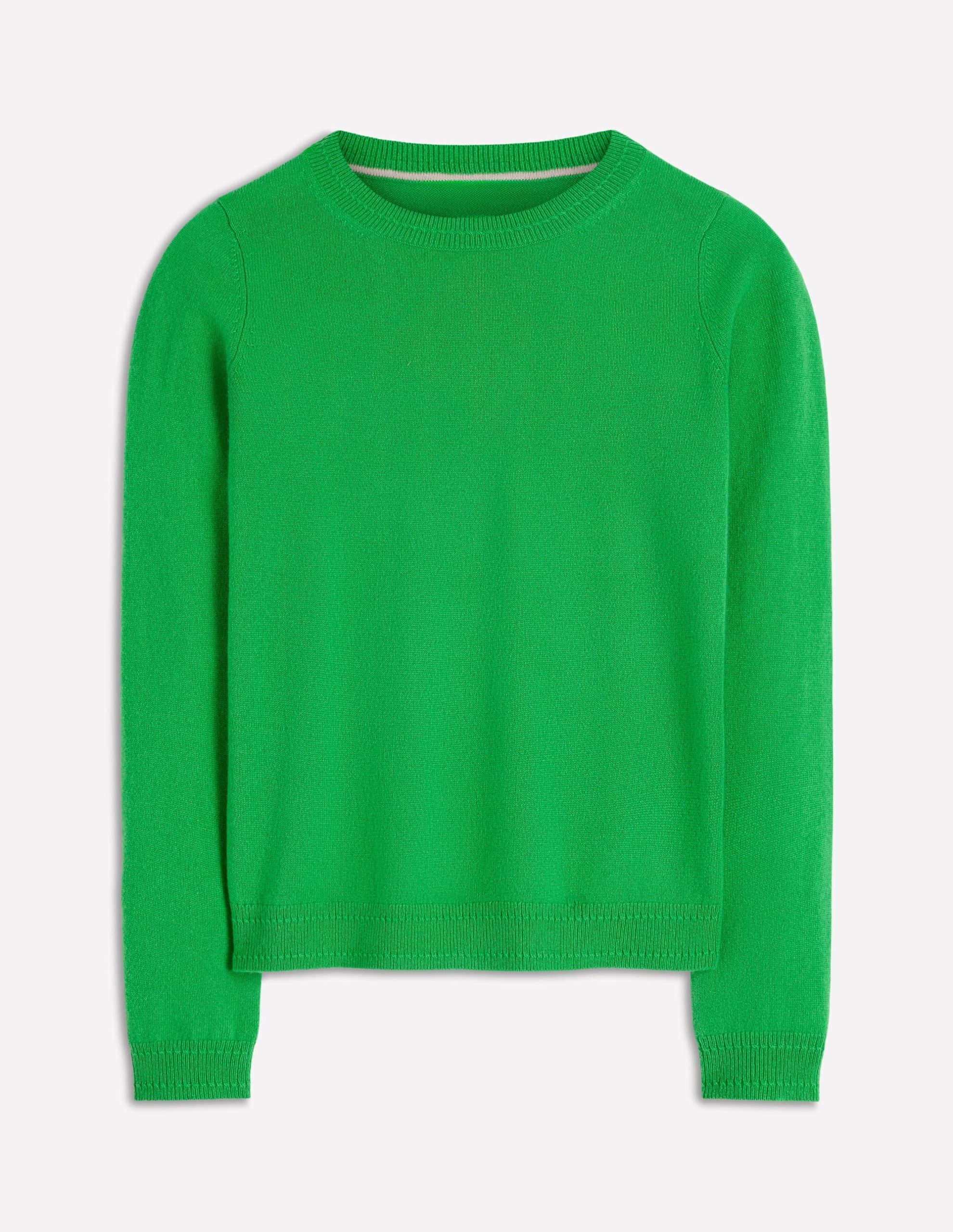 Eva Cashmere Crew Neck Sweater-Sapling Green - Image 6
