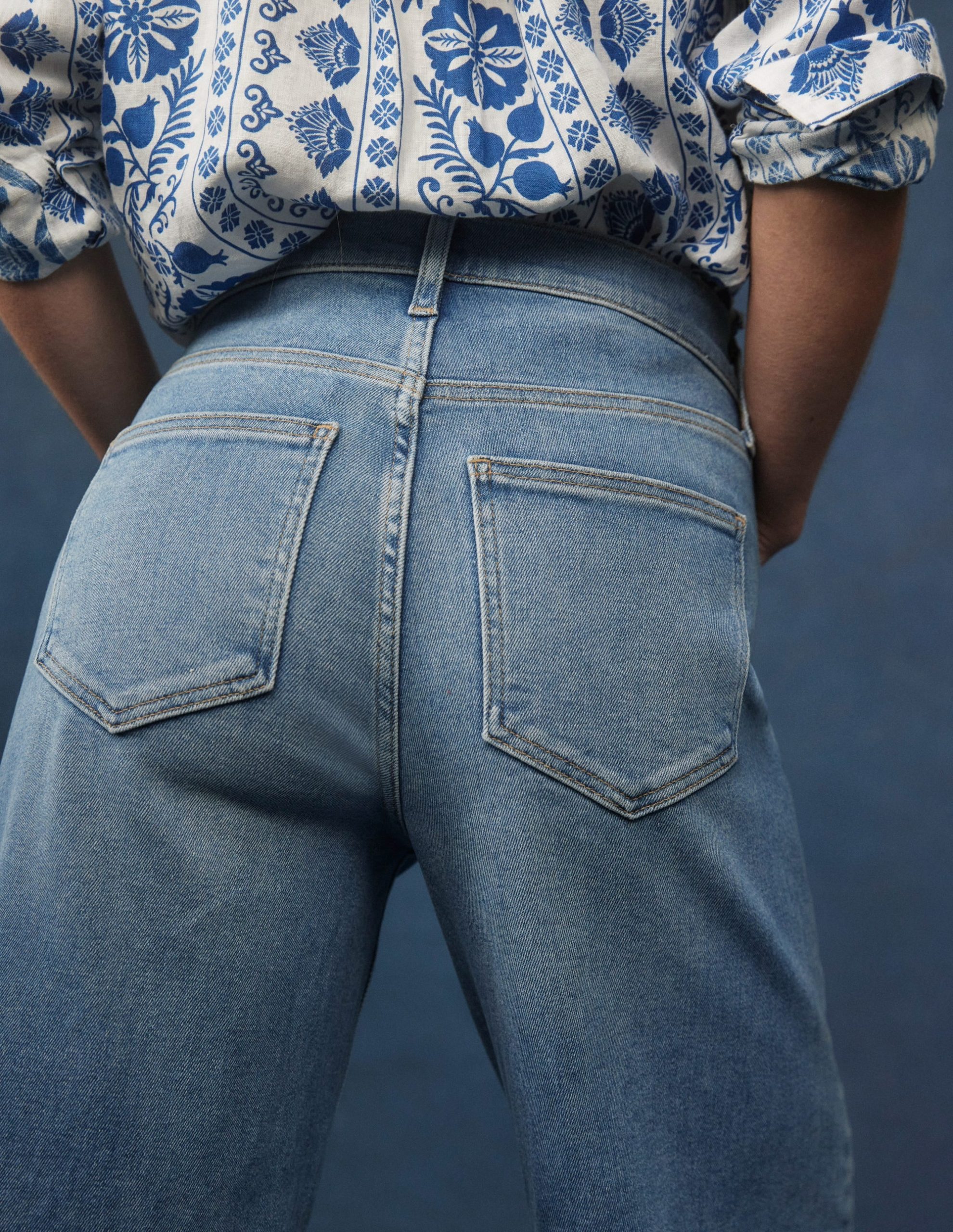 High Rise Wide Leg Jeans-Light Vintage - Image 16