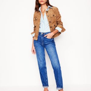 High Rise Straight Leg Jeans-Mid Vintage