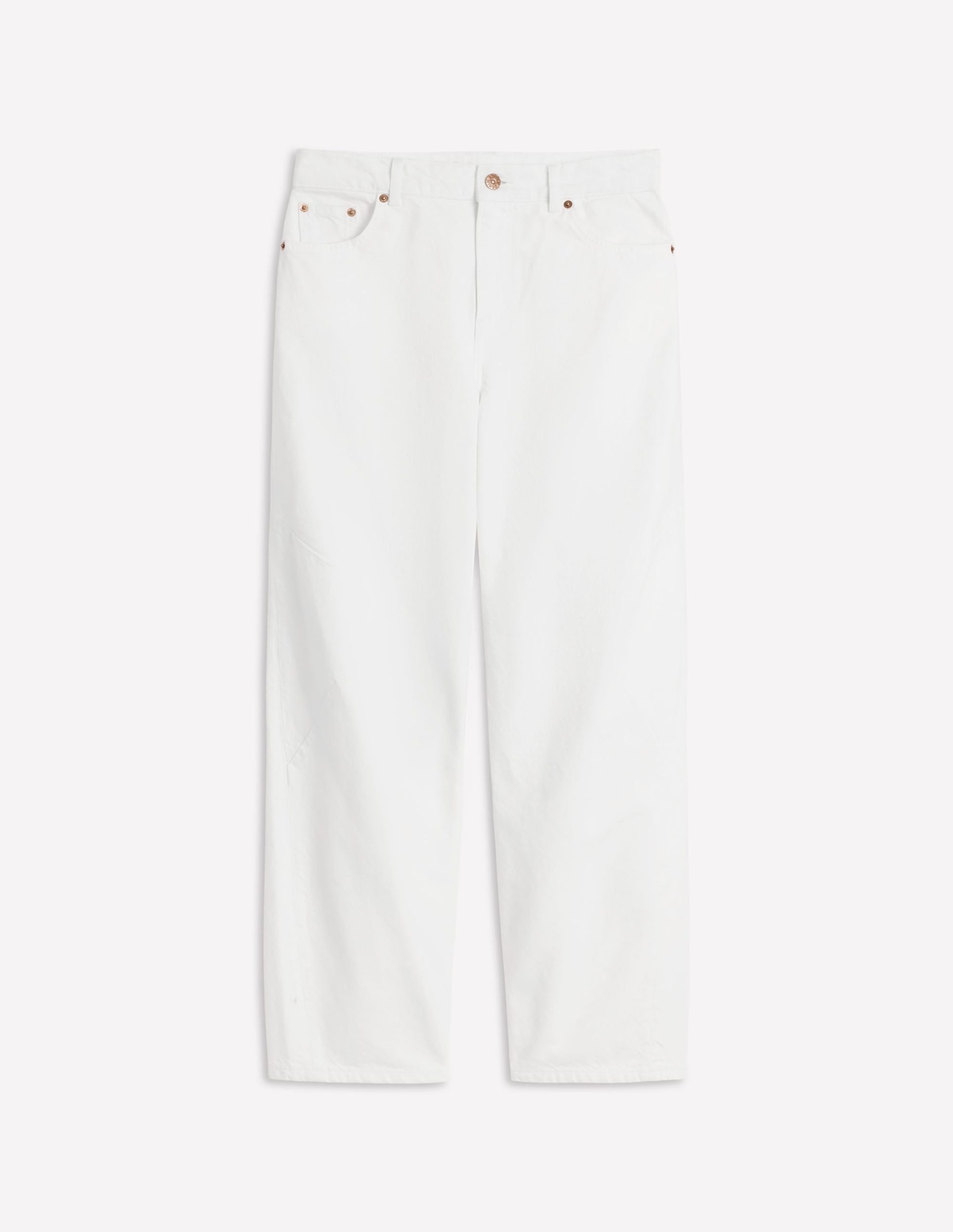 Barrel Leg Jeans-White - Image 7