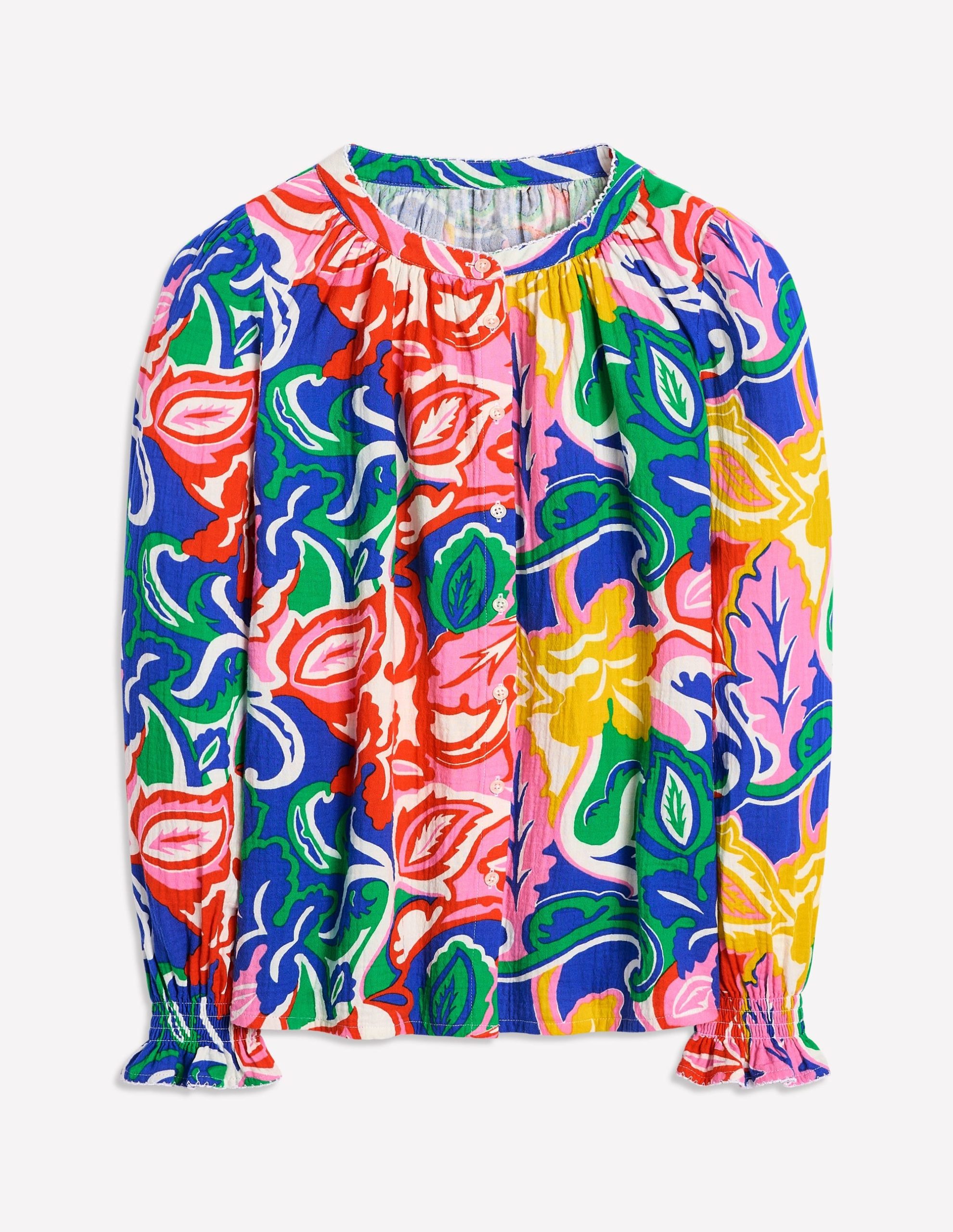 Evie Double Cloth Top-Multi. Foliage Twirl - Image 5
